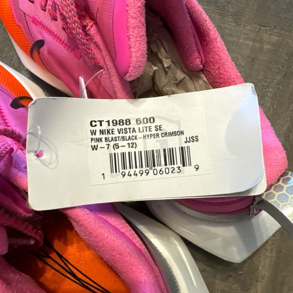 Nike Vista Lite 3M Pink Crimson White Athletic Shoes Women's Size 7 (CT1988-600) - Picture 9 of 9